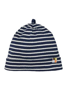 loud + proud Czapka beanie w kolorze granatowo-białym - Czapki damskie - miniaturka - grafika 1