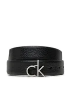 Paski - Calvin Klein Pasek Damski Ck Logo Buckle Belt 3.0_Pbl K60K613073 Czarny - miniaturka - grafika 1