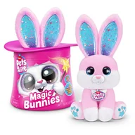 Maskotki i pluszaki - Zuru Pets Alive Magic Bunny Interaktywny Magiczny Królik Maskotka W Kapeluszu + Różdżka Różowy - miniaturka - grafika 1