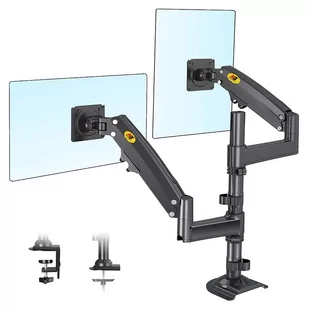 Uchwyt biurkowy do dwóch monitorów HS-160B - Podnóżki, podpórki, podkładki - miniaturka - grafika 2