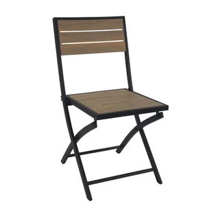 Krzesło składane w kolorze drewna Comfort Living - Fotele i krzesła ogrodowe - miniaturka - grafika 1