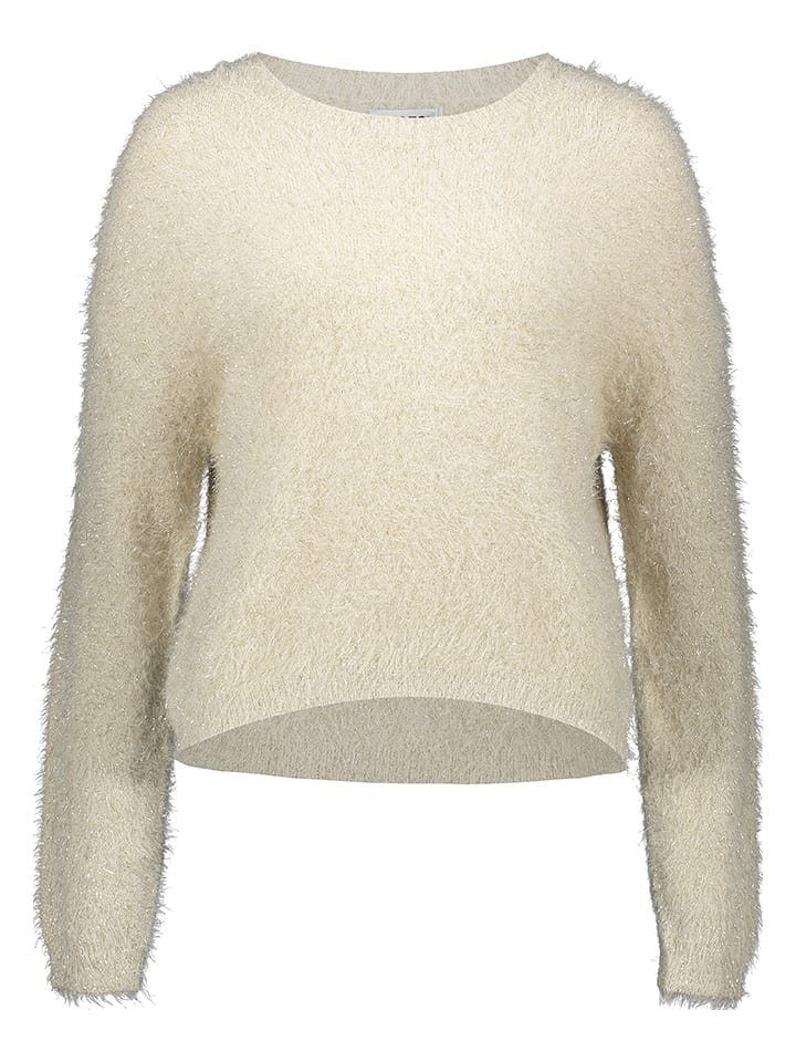 Pieces Sweter w kolorze kremowym