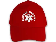 Czapki męskie - Czapka comfort RATOWNIK MEDYCZNY - czerwona - miniaturka - grafika 1