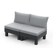 Sofy ogrodowe - Sofa ogrodowa KETER 2 Elements 257365 Grafitowy - miniaturka - grafika 1
