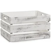 Pojemniki na zabawki - Zeller Skrzynia do przechowywania Viintage White, biała, 39x29x21 cm - miniaturka - grafika 1