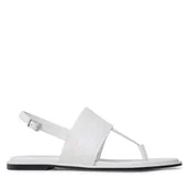 Sandały damskie - Sandały Calvin Klein Almond Tp Sandal HW0HW01536 Écru - miniaturka - grafika 1