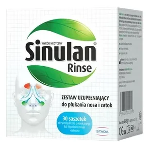 STADA PHARM SPÓŁKA Z OGRANICZONĄ ODPOWIEDZIALNOŚCI Sinulan Rinse zestaw uzupełniający do płukania nosa i zatok 30 saszetek 9102594 - Przeziębienie i grypa - miniaturka - grafika 1