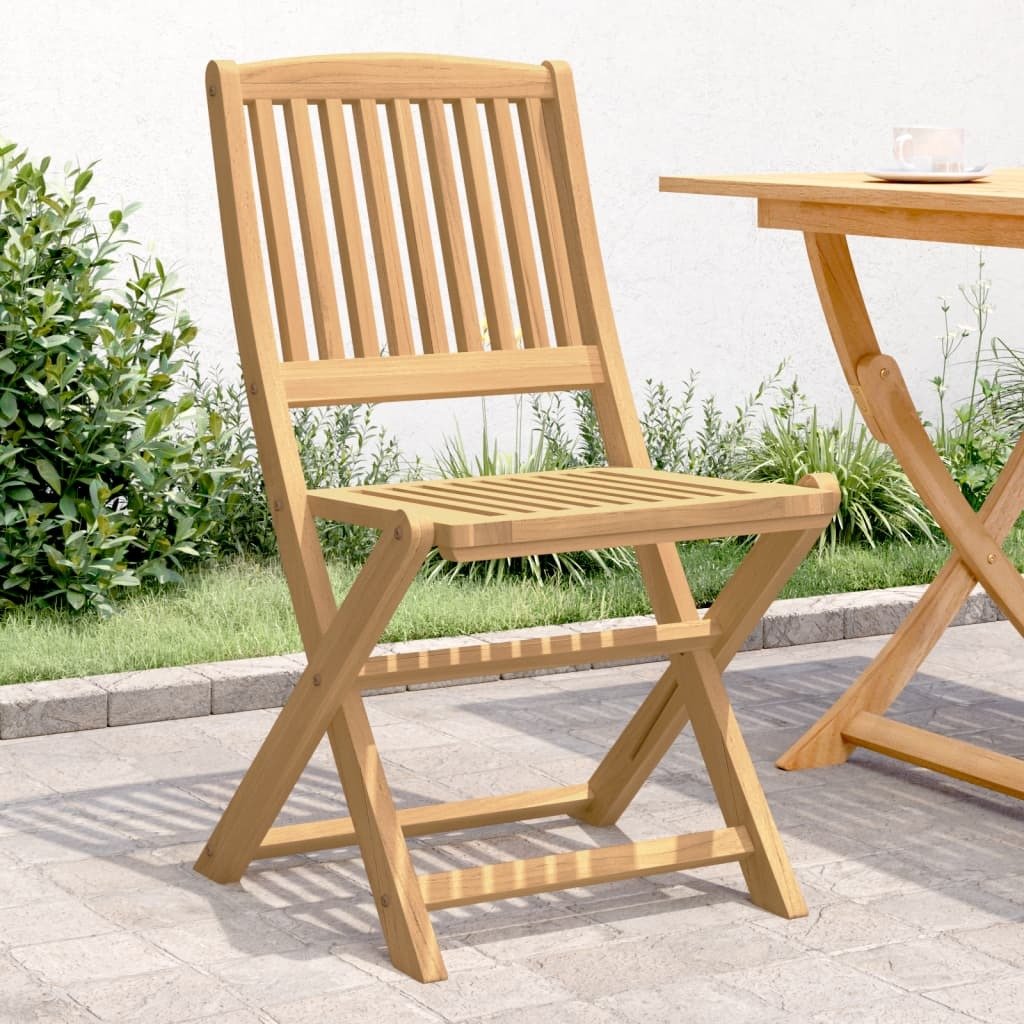 vidaXL Krzesła ogrodowe 4 szt. Składane 57x49x90 cm lite drewno akacjowe