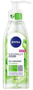 Żel do mycia twarzy Nivea Naturally Good Aloe Vera Facial Cleansing Gel 140 ml (4005900890443) - Żele do mycia twarzy - miniaturka - grafika 1