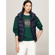Kamizelki damskie - Tommy Hilfiger Puchowy bezrękawnik | Regular Fit - miniaturka - grafika 1