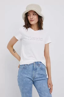 Koszulki i topy damskie - Levi's T-shirt bawełniany kolor biały - grafika 1