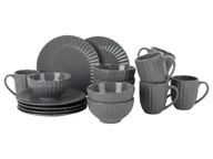 Serwisy obiadowe - LIVARNO home Zestaw naczyń z kamionki, 18 elementów (Szary) - miniaturka - grafika 1