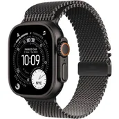 Smartwatch - Apple Watch Ultra 3 GPS + Cellular 49mm Tytan Czarny Bransoleta M Czarny - miniaturka - grafika 1