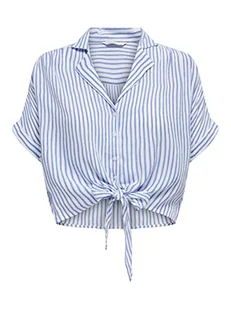 ONLY Damska koszulka Onlpaula Life S/S Tie Shirt WVN Noos - Koszulki i topy damskie - miniaturka - grafika 1