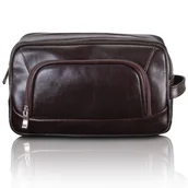 Kosmetyczki, organizery i kuferki - Kosmetyczka skórzana Tizano KM4 czekolada - miniaturka - grafika 1