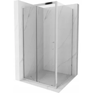 Mexen Apia kabina prysznicowa rozsuwana 100x100 cm, transparent, chrom - Kabiny prysznicowe - miniaturka - grafika 1