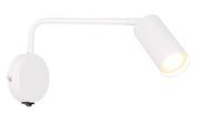 Lampy ścienne - Candellux Kinkiet biały ruchomy z włącznikiem Tina 21-76823 21-76823 - miniaturka - grafika 1