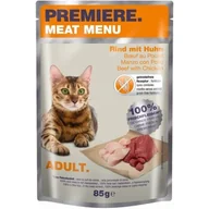 Mokra karma dla kotów - PREMIERE Meat Menu Adult Wołowina i kurczak 12x85 g - miniaturka - grafika 1