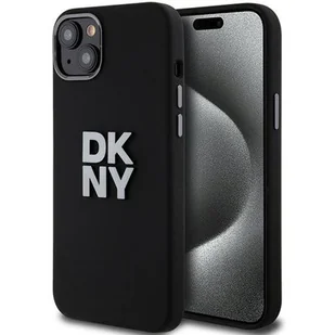 Oryginalne Etui IPHONE 13 / 14 / 15 DKNY Hardcase Liquid Silicone Metal Logo (DKHCP15SSMCBSK) czarne - Etui i futerały do telefonów - miniaturka - grafika 1