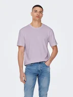 Koszulki męskie - Only & Sons T-Shirt 22025208 Fioletowy Regular Fit - miniaturka - grafika 1