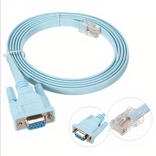 Cisco Kabel konsolowy RS232 DB9 RJ45 Nowy 180cm #ł - Kable miedziane - miniaturka - grafika 1