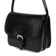Torebki damskie - Czarna Beltimore Damska Skórzana Mała Torebka Listonoszka K66 czarny - miniaturka - grafika 1