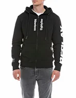 Bluzy męskie - Replay Męska bluza z kapturem, Black 098, S - miniaturka - grafika 1