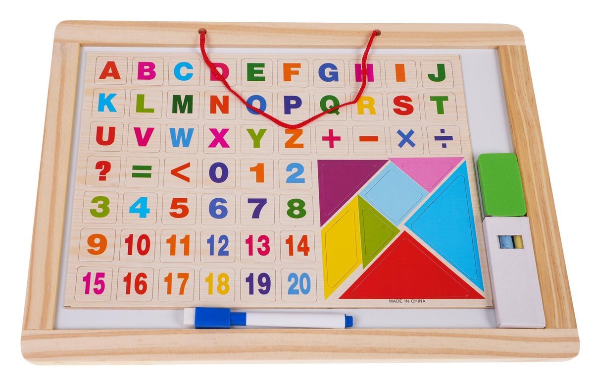 Dwustronna Tablica Drewniana z Dodatkowymi Akcesoriami