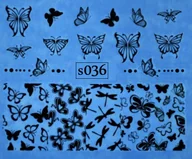 Ozdoby do paznokci - Naklejki wodne na paznokcie - nr S036 - miniaturka - grafika 1