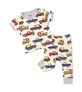 Hatley Dziecięca piżama z organicznej bawełny z krótkim rękawem zestaw spodnie dla małych dzieci, Samochody vintage, 3-6 Miesiące - Piżamy chłopięce - miniaturka - grafika 1