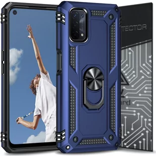 Exoguard Armor + Szkło - Oppo A74 5G - Pancerne Case Obudowa Futerał Ring - Etui i futerały do telefonów - miniaturka - grafika 1