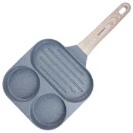 Patelnie - Szara Marmurkowa Patelnia Do Jajek F8-S50 - miniaturka - grafika 1