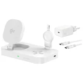 Ładowarki do telefonów - Stacja ładująca 4smarts Qi2 Trident z ładowarką do Galaxy Watch biały - miniaturka - grafika 1