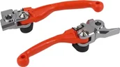 Części motocyklowe - POLISPORT 8487200039 - Zestaw nietłukących się dźwigni składanych obrabianych z aluminium z adapterem kompatybilnym z motocyklami KTM w kolorze pomarańczowym - miniaturka - grafika 1