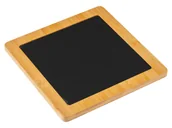 Deski do krojenia - Wenko Deska taca bambusowa do serwowania, z elementami z łupka (Kwadratowa 25 cm) - miniaturka - grafika 1