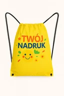 Worki na buty - Worek żółty sportowy z własnym nadrukiem - miniaturka - grafika 1