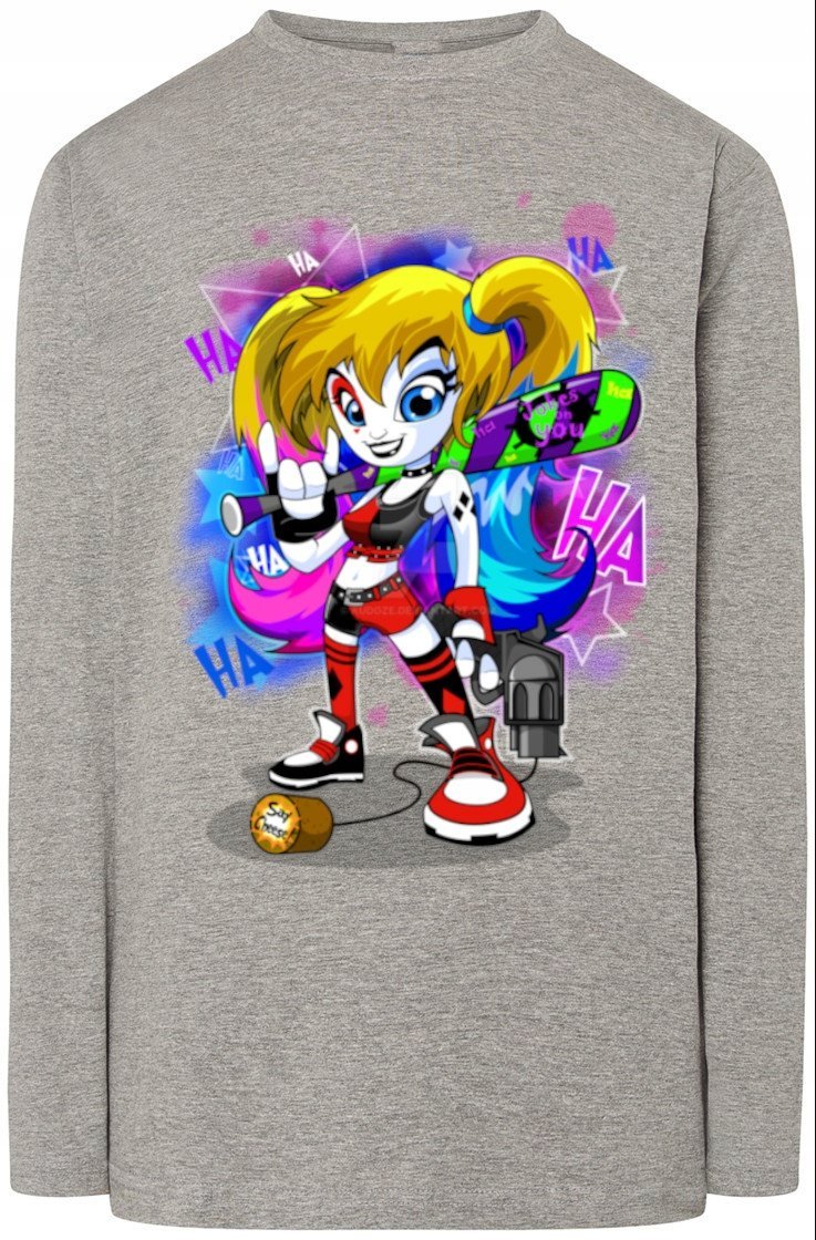 Harley Queen Męski Modny Longsleeve Nadruk R.S