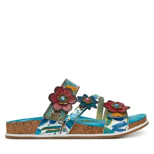 Klapki Laura Vita Brcyano 16 Niebieski - Klapki i japonki damskie - miniaturka - grafika 1