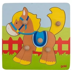 Goki puzzle z uchwytami Koń - Puzzle - miniaturka - grafika 2