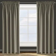 Zasłony - Zasłona gotowa na taśmie marszczącej 270 x 135 cm ciemnobeżowy - miniaturka - grafika 1