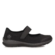 Półbuty damskie - Klasyczne półbuty damskie Rieker L32B5-00 czarne - miniaturka - grafika 1