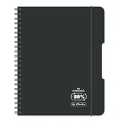 Notesy i bloczki - Herlitz, Kołobrulion, A4, 80k, Eco PP Ocean, Czarny, Fsc - miniaturka - grafika 1