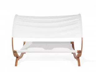 Leżak Ogrodowy Drewniany Biały Teramo - Leżaki ogrodowe - miniaturka - grafika 8