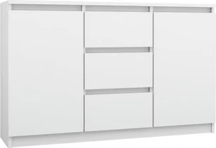 Komoda 3 Szuflad 2 Szafki 120Cm Biała - Komody - miniaturka - grafika 1