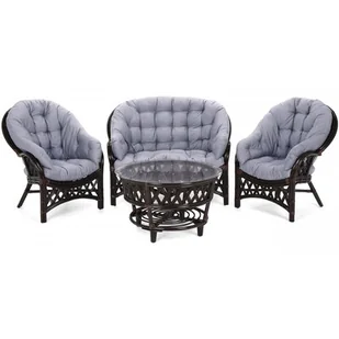 Home&Garden Meble ogrodowe rattanowe Diego Brown / Grey 3+1 817581 - Meble ogrodowe - miniaturka - grafika 1