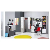 Zestawy mebli dla dzieci - Zestaw Mebli Młodzieżowych F Tablo Meblar Grafit, Biały Lux, Atlantic - miniaturka - grafika 1