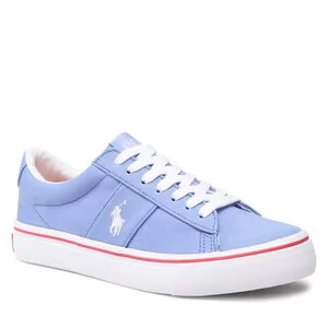 Buty dla dziewczynek - Sneakersy Polo Ralph Lauren Sayer RF103992 Blue Recycled Canvas/Coral w/ White PP - grafika 1