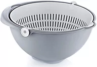 Miski i półmiski - KEEEPER - 2w1 - Miska - Cedzak - Stella - szara - 21x21x10,5 cm - miniaturka - grafika 1