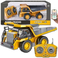 Zabawki zdalnie sterowane - DUŻA WYWROTKA RC 4x4 Z PILOTEM DŹWIĘKI, OŚWIETLENIE LED, NACZEPA STEROWANA – POJAZD KONSTRUKCYJNY Dla 4 5 6 7 8 9 latka + EBOOK-1 - miniaturka - grafika 1