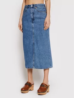 Spódnice - Levi's Spódnica jeansowa '70s A1957-0000 Niebieski Regular Fit - grafika 1
